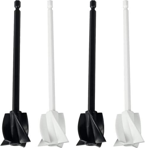 KSVSEpoxy Mixer Paddles - Paint Stirrer for Drill, Mixing Paddle for Drill, Resin Mixer, Paddle Mixer for Drill, Reusable Epoxy Mixer Paddles for Resin, Silicone Mixing (4 PCS)