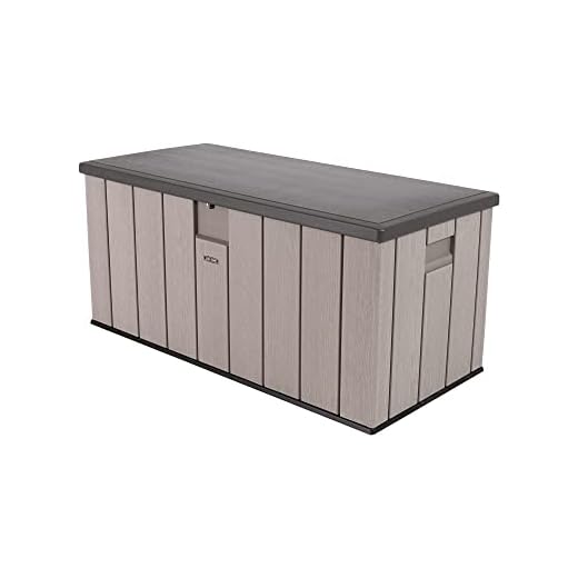 LIFETIME 150 Gallon Outdoor Storage Box, Gray Lid, 150.2 x 71.8 x 70 cm, Grey, 60362
