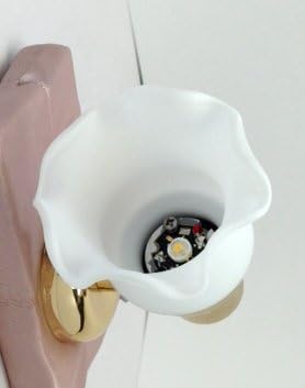 LED Brass Reading Wall Light DIMMABLE Marine Boat 140LUMEN Accent Frosted Glass
