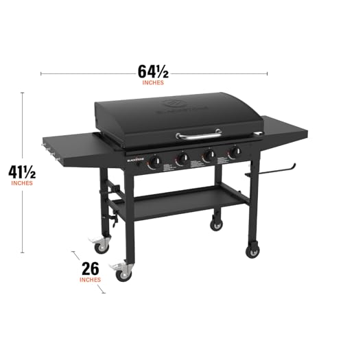 Blackstone 36 Inch Gas Griddle with Hood Cooking Station 4 Burner Flat Top Gas Grill Propane Fuelled Restaurant Grade Professional 36” Outdoor Griddle Station with Side Shelf - image 3