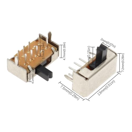 Interrupteur SK23D07 miniature à 8 broches pour commutation triple stable - 6