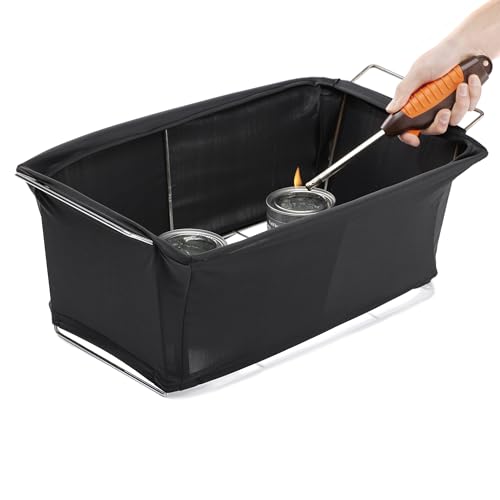 2-Pack Chafer Wind Guard Dish Stand Cover, Decorative Food Warmer Screen for Indoor Outdoor Event, Flame Retardant Fabric Blocks Air Keep Dish Warm for Parties, Caterings, Buffets - Chef Master 90081