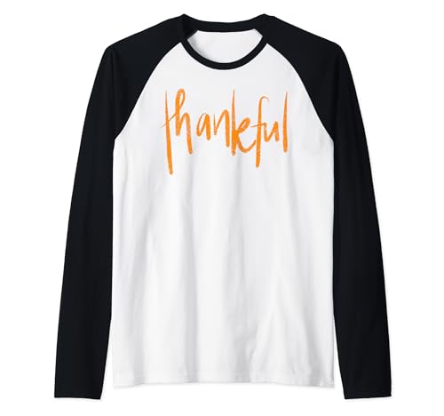Thankful Grateful Blessed Thanksgiving Hombres Mujeres Niños Niñas Camiseta Manga Raglan