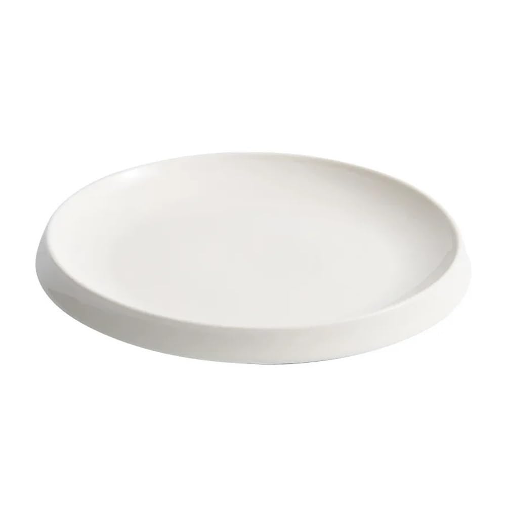 Platos llanos, vajilla de cerámica irregular para filetes, pasta y postre