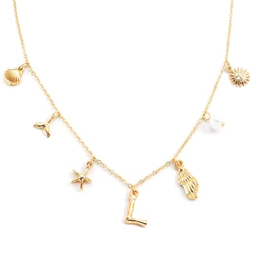 Pendentifs inspirés de l'océan avec finition dorée premium pour femme