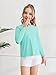Haloumoning Girls Athletic Shirts Kids Long Sleeve Workout Tops Split Back Quick Dry T-Shirt 5-14Y Mint