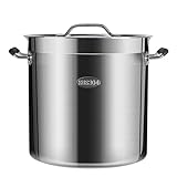 Suppentopf aus Edelstahl 304, großer Kochtopf mit Deckel for den privaten/gewerblichen Gebrauch, for Hotels, Kantinen, Restaurants, Schulen, Fabriken und Baustellen(50L)