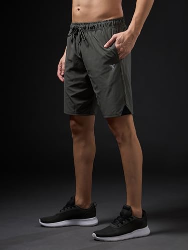 Image of TECHNOSPORT Mens Regular Fit Solid Shorts for Gym, Workout & Sports with Anti Microbial, Techno Dry