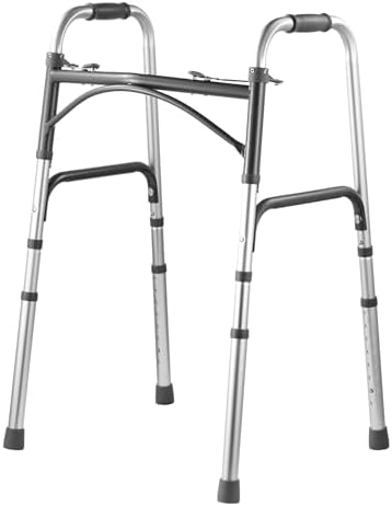 2025 Upgraded VEVOR Folding Walker, 2-Button Quick Fold, 8-Level ...