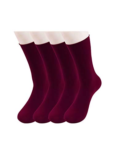 Image of uxcell Women Elastic Selvedge Cuffs Sheer Nylon Crew Socks 2 Pairs