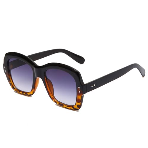 Lunettes de soleil polygone dégradé vintage grand format pour l'été