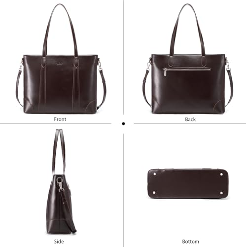 Bolso Tote de cuero para mujer, grande con múltiples bolsillos miniatura 6
