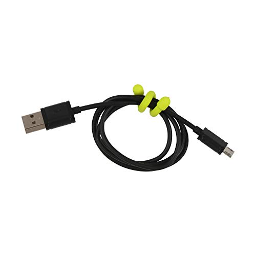 Nite Ize GT3-4PK-33 Original Gear Tie, Reusable Rubber Twist Tie, 3-Inch, Neon Yellow, 4 Pack, Made in the USA