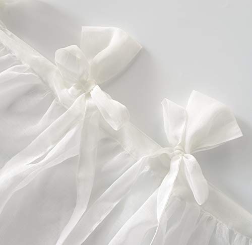 Driftaway Sheer Off White Window Curtains 84 Inches Tab Top Faux Linen Textured Vintage Light Filtering Sheer Drapes For Living Room Window Treatments For Bedroom Privacy Protection Set Of 2 #TOP4