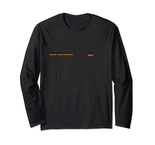 Flag Germany Long Sleeve T-Shirt, Black