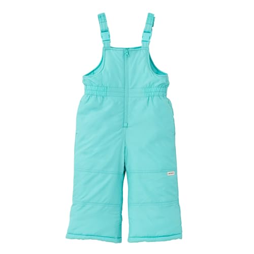 Carter's Unisex Kids Insulated Snow Bib Snow-ver-all Ski Pants, Turquoise, 4T