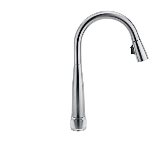 Delta Faucet Essa Pull Down Kitchen Faucet with Pull Down Sprayer, Kitchen Sink Faucet, Faucets for Kitchen Sinks, Single-Handle, Magnetic Docking Spray Head, Arctic Stainless 9113-AR-DST