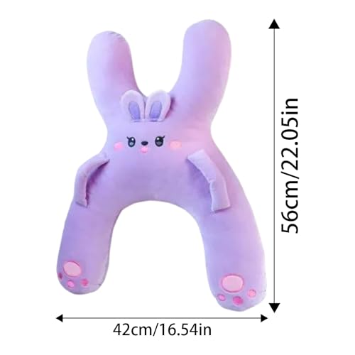 Oreiller de sommeil pour voiture en peluche douce et ergonomique