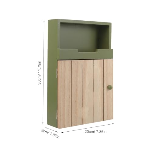 Caja para llaves de pared decorativa verde para entradas de casa 4