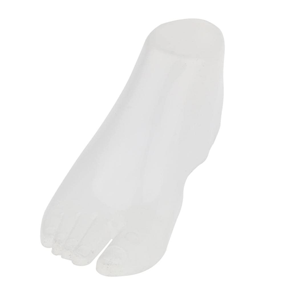 2X Herren Damen Sandale Sneaker Flip Flops Socken Schuh Display Füße Schaufensterpuppe - Transparenz