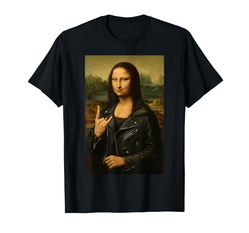 Mona Lisa, Groupe de Rock drôle, Heavy Metal Art T-Shirt, Homme, Noir, M