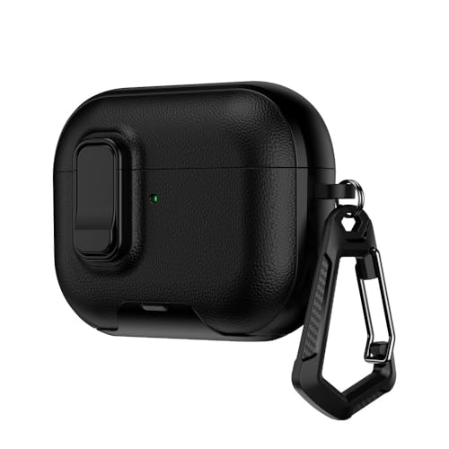 Funda AirPods Pro 2 generación silicona rígida negra carcasa protectora estuche anticaídas