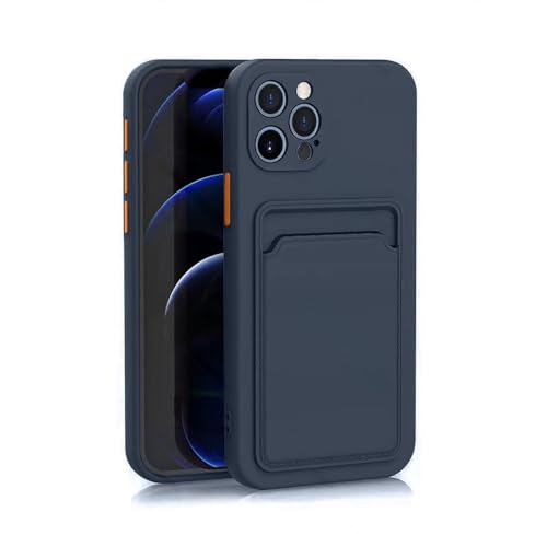 Accessoires de couverture antichoc et étui portefeuille en silicone liquide pour iPhone 14 Pro