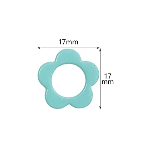 Image of Wonafa 50Pcs Flower Metal Stitch Markers,Metal Colorful Crochet Stitch Markers,with Storage Box for Crocheting Clothing Tag DIY Craft Project (Flower-50Pcs)