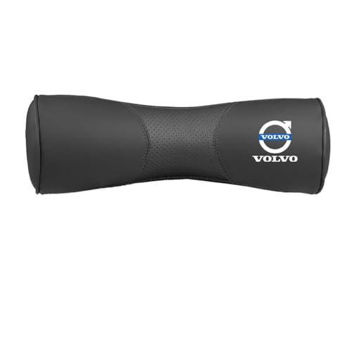 OZWALN Car Neck Pillow for Volvo XC40/XC60/XC90/V90/V60/V30/V40/S60/90L Emblem Headrest Pillow Orthopedic Neck Support Car Seat Washable Cover Accessories,A