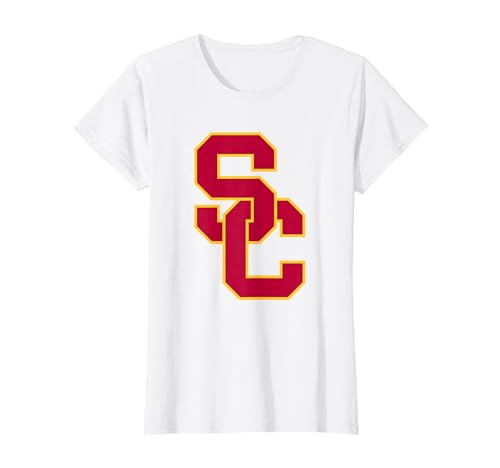 USC Trojans Women Icon Logo White Officially Licensed T-Shirt