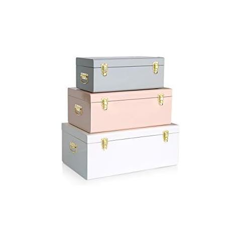 Beautify Metall-Aufbewahrungskoffer - 3er-Set in Grau Cover