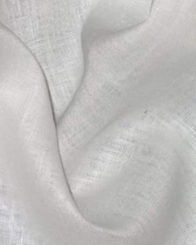 Tissu 100 % pur lin blanc 292 cm de large pour rideaux de salon au mètre