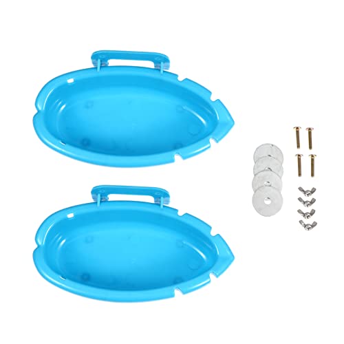 SUPVOX 2Pcs Plastic Bird for Parrots Birds Pet Shower Basin Tools for Bird for Cockatiels and Lovebirds Essential Bird Supplies