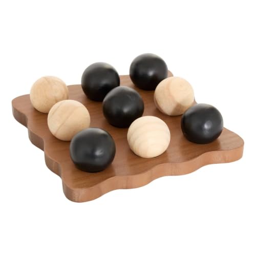 ATMOSPHERA CREATEUR D'INTERIEUR - Tic-Tac-Toe aus Holz Eleana d. 20 cm Braun