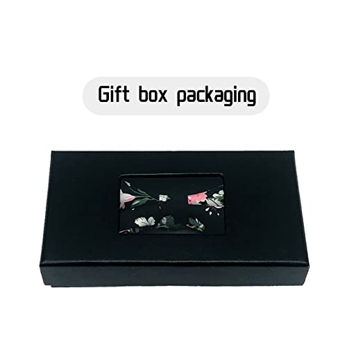 Black Floral Print Bowtie For Men Novelty Bow Ties For Parties Wedding Adjustable Pre-Tied Bowties With Gift Box #TOP2