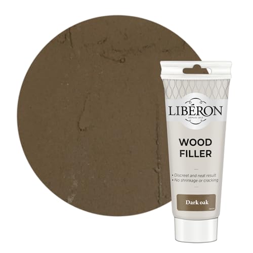 Libéron Mastic pour bois de remplissage et réparation sans rétrécissement ni fissuration Idéal pour les petits trous Utilisation intérieure et extérieure Chêne foncé 150 g