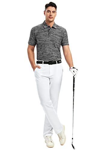 Image of Damipow Premium Golf Shirts for Men Dry Fit Performance Polo Short Sleeve Collared Shirt