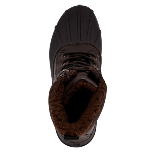 LONDON FOG Aspen Winter Boots for Men Waterproof Snow - Insulated Duck Mens Snow Boots or Rain Boots, Black Tan or Brown, Size 7 to 15 Medium and Extra Wide Widths4