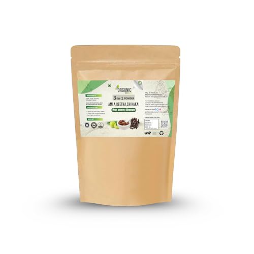Image of 100% Natural 3 in 1 Amla, Reetha & Shikakai Powder - Herbal Hair Care Blend for Hair Growth, Strength & Shine - Prevents Hair Fall & Dandruff - 150gm