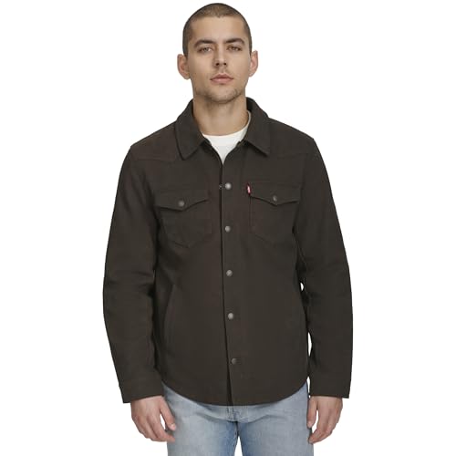 Image of Levi's Men's Faux Leather Shirt Jacket