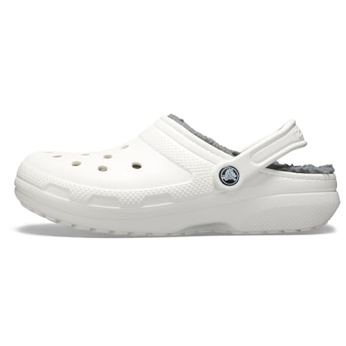 Crocs Classic Lined Clog, Adult Unisex, 46-47 EU, White/Grey – Ansicht 7