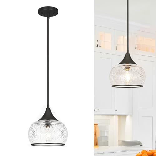 OIYIO Black Pendant Light - Modern Pendant Lights Kitchen Island
