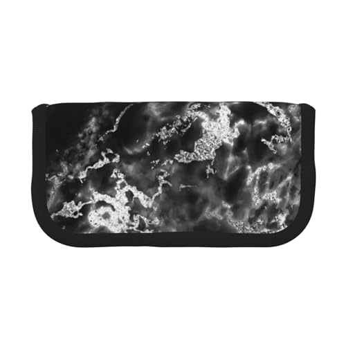 Marmo Grafite Astuccio per matite per in per penne a matita di grande capacità argento tela grigio nero