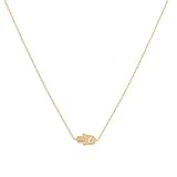 Befettly Hamsa Choker Necklace 14K Gold Fill Dainty Simple Palm Necklace CK10-Hamsa