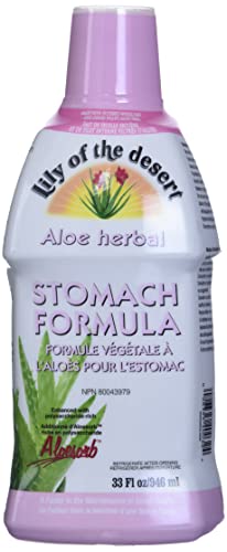 Lily Of The Desert - Organic Aloe Vera Gel Herbal Stomach Formula Mint - 32 oz.