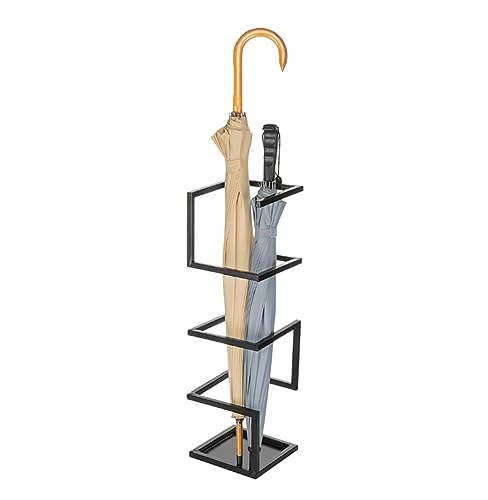 Seau à parapluie anti-goutte en métal noir | Porte-parapluie d'intérieur de couloir