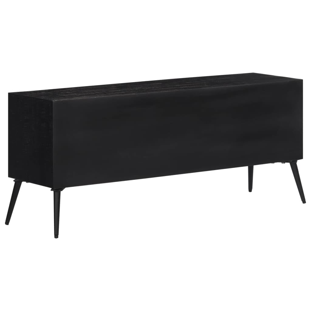 Szafka pod telewizor, stolik pod telewizor, do gabinetu, biura, 112 x 31 x 45 cm, lite drewno tekowe z recyklingu