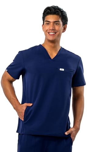 Image of Peelz Peter 4-Pocket V-Neck Scrub Tops for Men - Soft Stretch Fabric Top, Men's Scrubs, Slim Fit