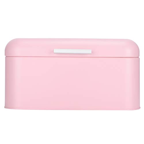 EIMSOAH Brotbehälter Eisen mit großer Kapazität, rosa Metall Brotkasten, geruchlos rutschfeste Basis, Kitchen Accessories für Küche