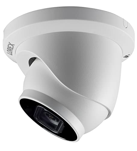 Image of Lorex 4K 8MP IP Metal Dome PoE Wired Security Camera - Indoor /Outdoor IP67 Weatherproof, Color Night Vision, Long-Range IR, Smart Motion Detection (Person /Vehicle) & Listen-in Audio (White) | Person and Vehicle Smart Motion, Listen-in Mic, IP67 Metal Housing